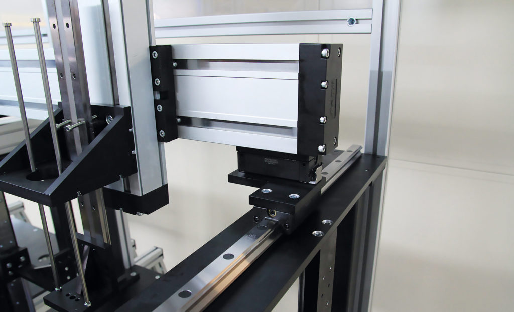 Linear rail manufactured by Sandfield Engineering in use on a production line